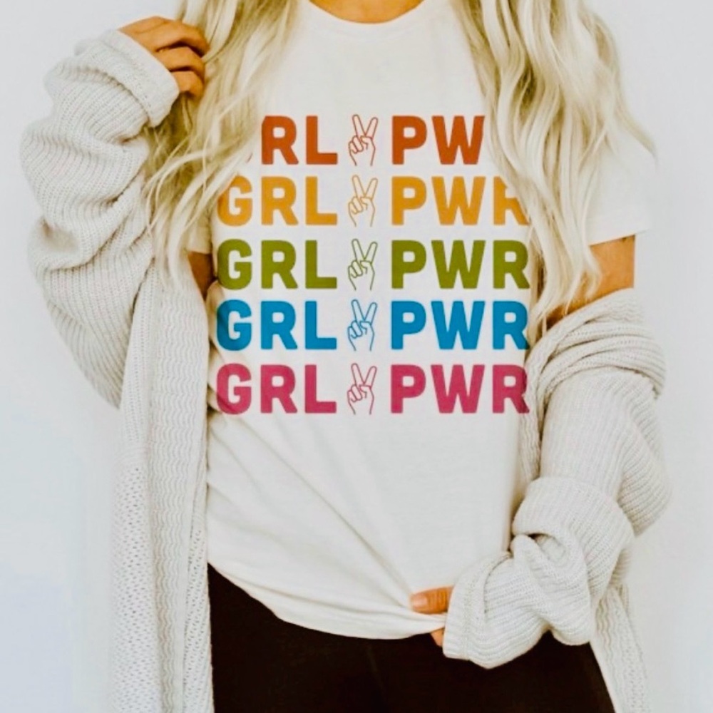 “Girl Power" Graphic Letter Tee